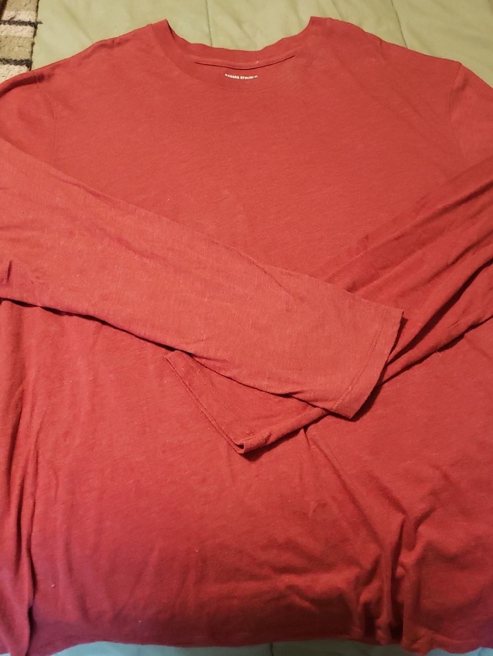 Banana Republic Long Sleeve Tee in Brick Red